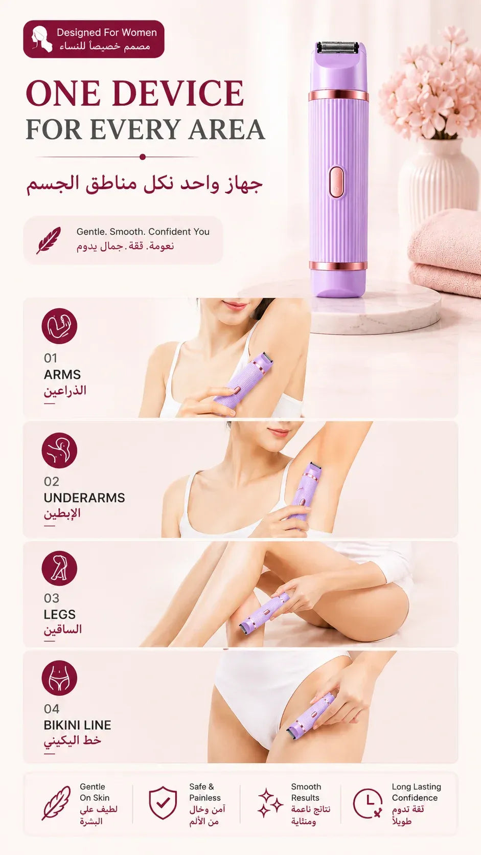 2-in-1 Double Head Electric Shaver