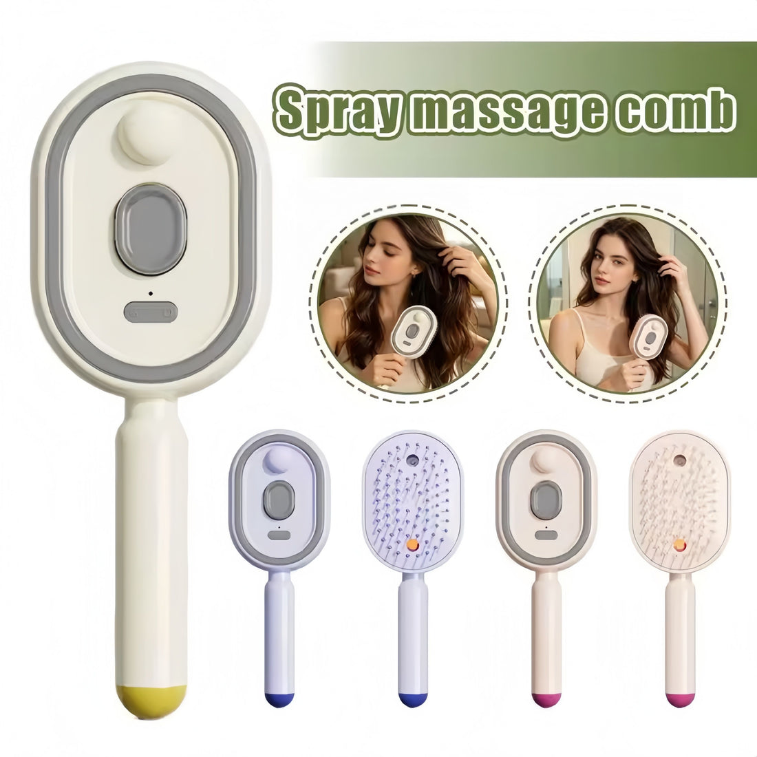 Electric Spray Comb with Air Cushion and Massage Function