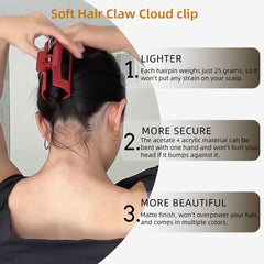 Flexible Bendable Silicone Cloud Hair Claw Clips for Women