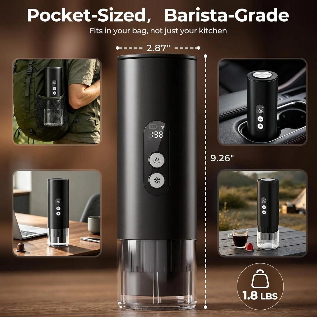 BRIX 3-in-1 Portable Espresso Coffee Machine
