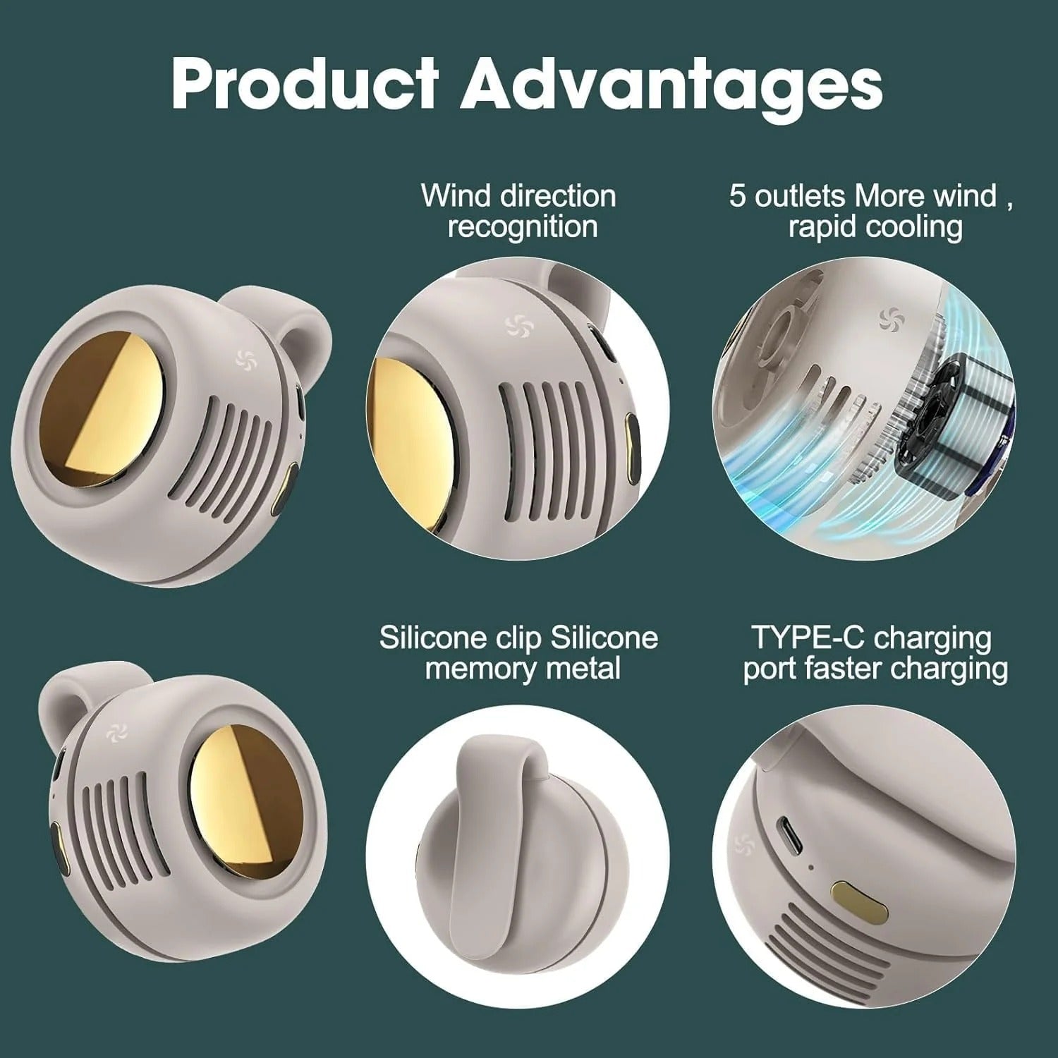 Rechargeable Mini Whirlwind Bladeless Fan