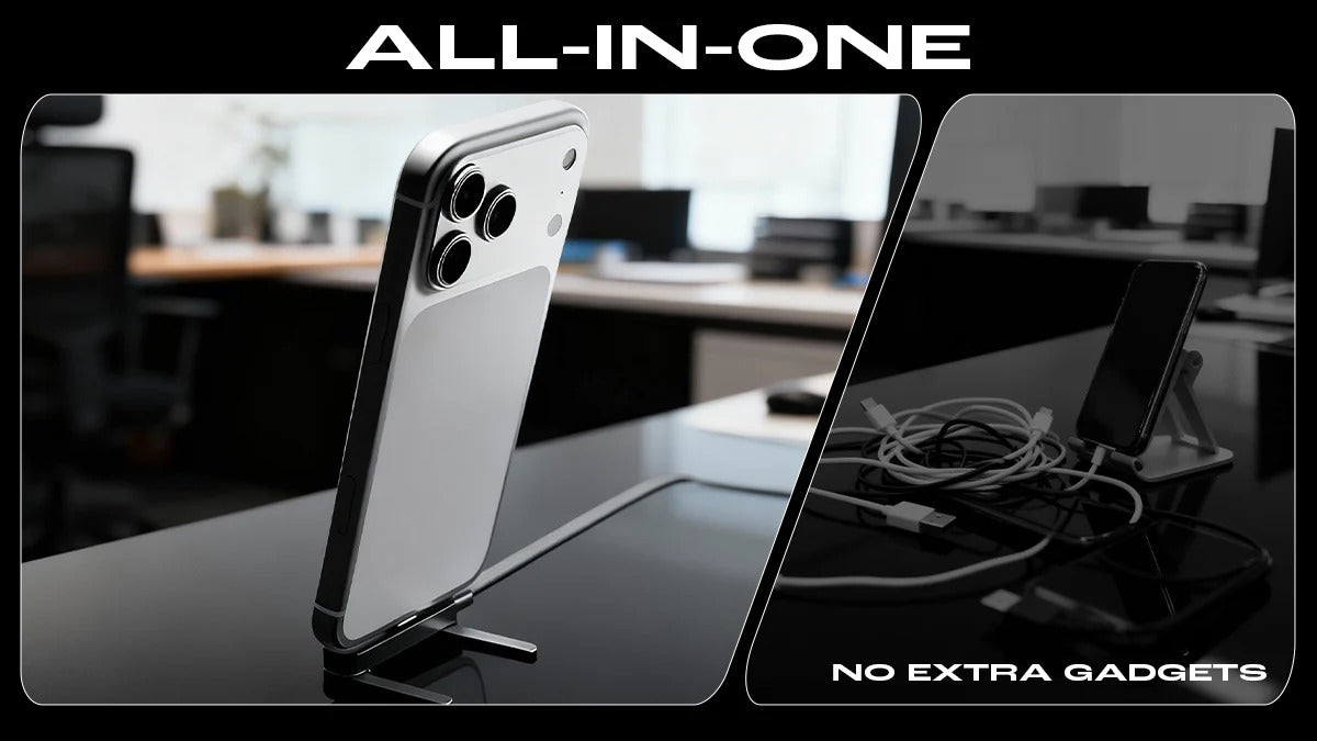 240W Fast Charging USB Cable with Hidden Phone Stand