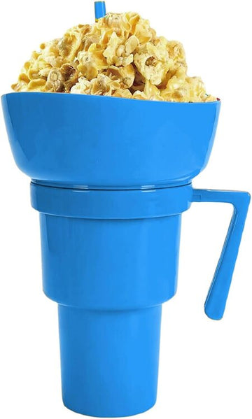 Portable Snack & Drink Tumbler – 2-in-1 with Straw
